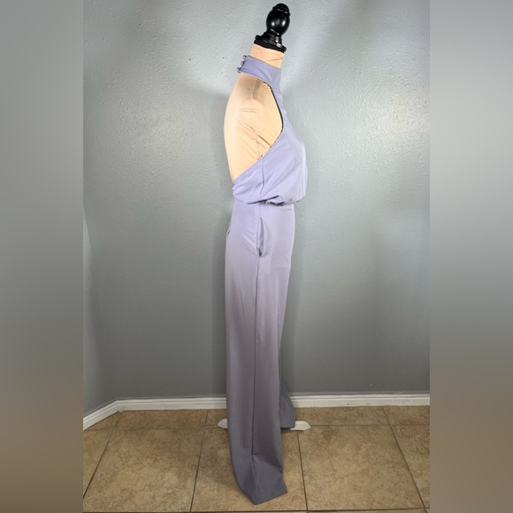 Lulus moment for life lavender sleeveless halter neck wide leg jumpsuit sz XS - Picture 6 of 13